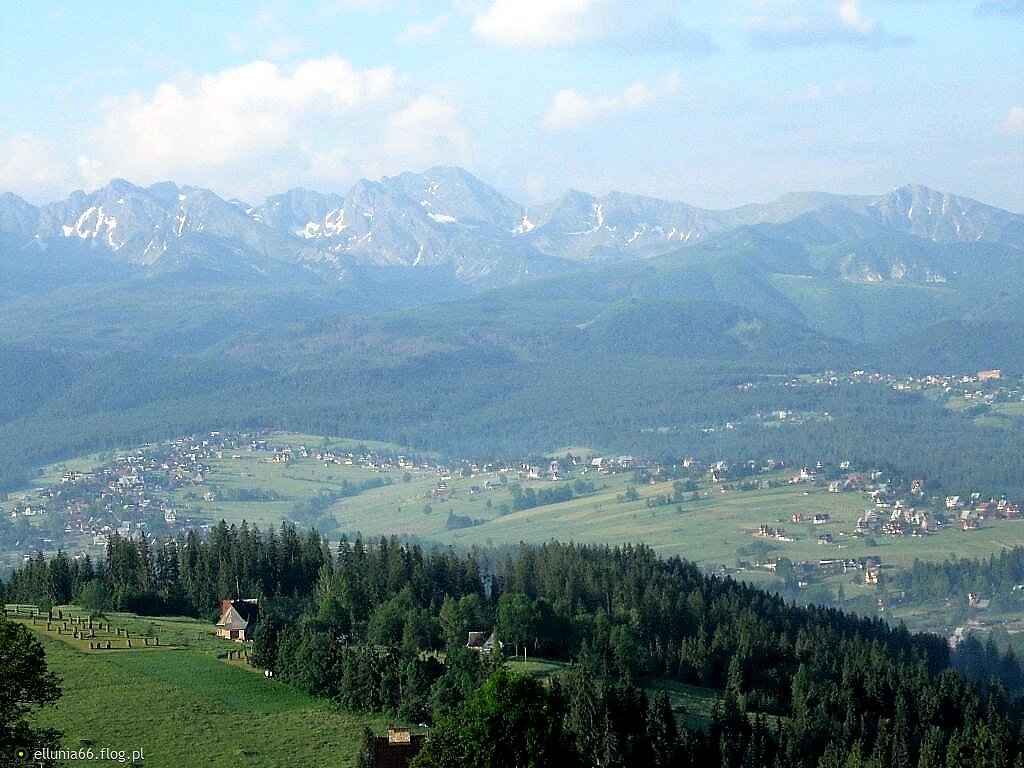 Z serdecznym podziękowaniem przesyłam widok z okna kwatery w Gliczarowie na Tatry
