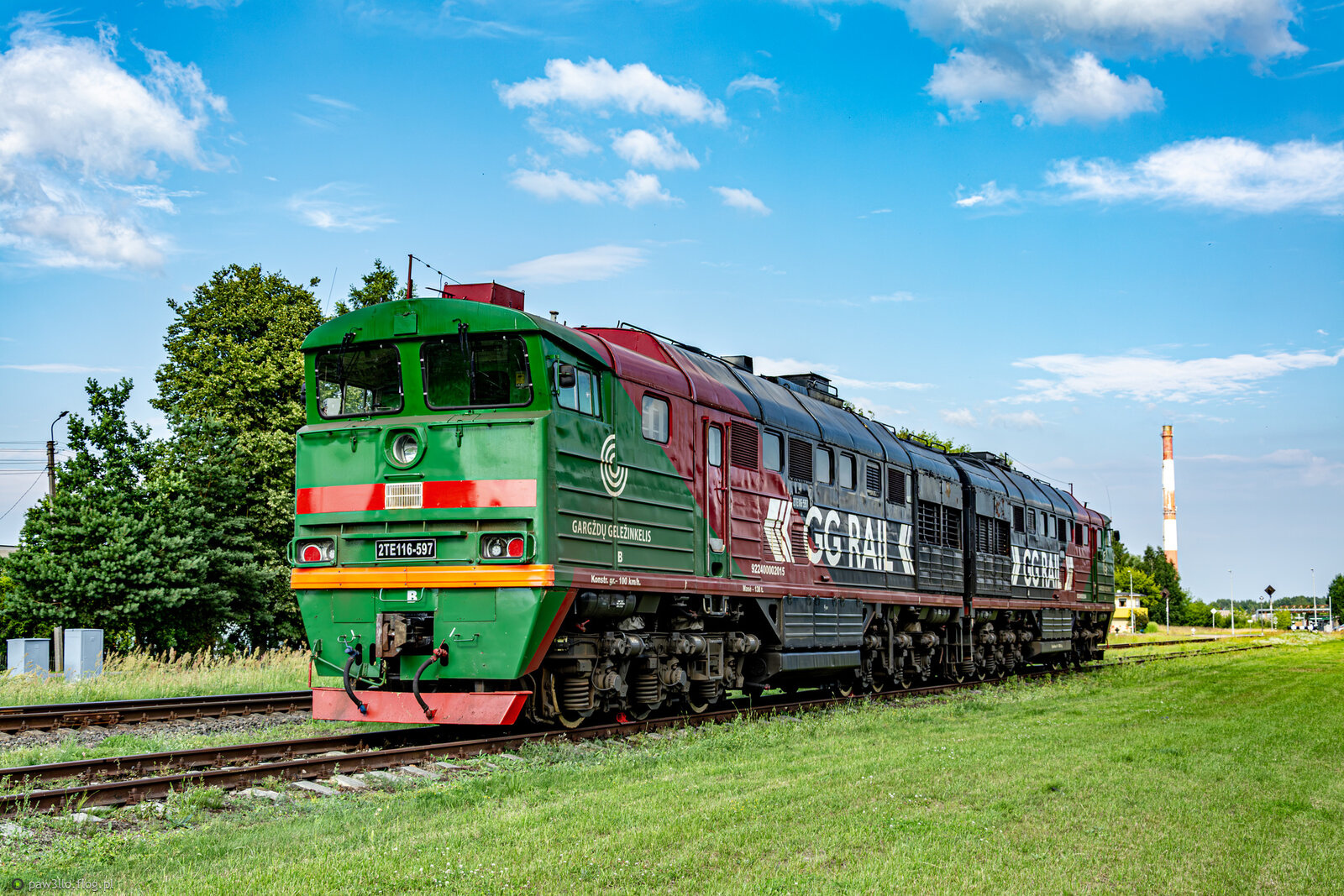 2TE116-597 - Луганский тепловозостроительный завод (ЛТЗ) 2ТЭ116 - Gargždų geležinkelis (GG Rail)