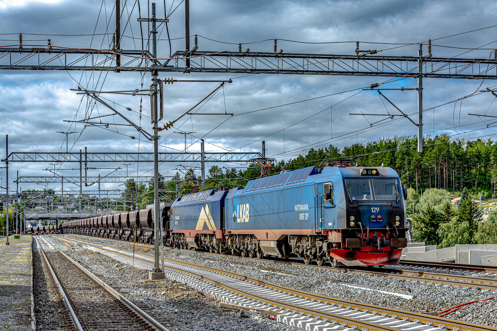 IORE 129 "Nattavaara" - Bombardier Traxx H80 AC IORE - LKAB Malmtrafikk AS